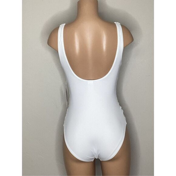 New. Tommy Bahama white cross front swimsuit. Size 8. Retail $140 - Picture 7 of 10
